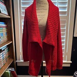 Jones New York Vibrant Red Cardigan
